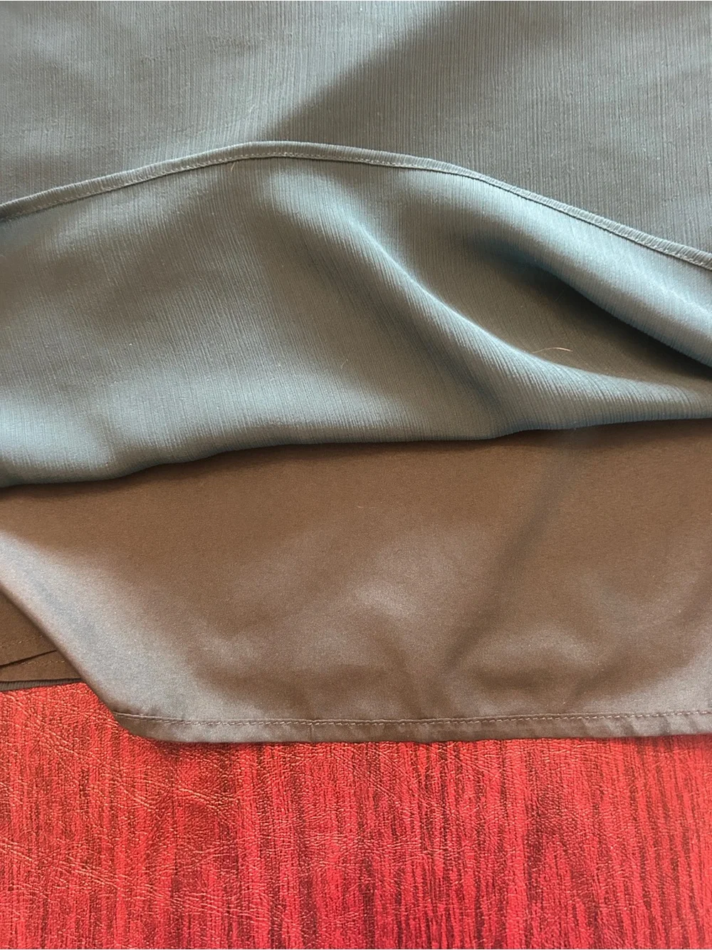 J. Crew Dark Green Smocked Neck Long Sleeve Top
